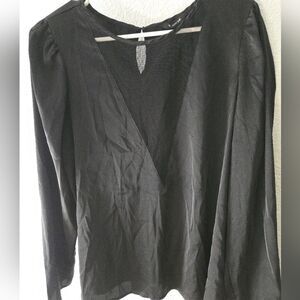 Express Black V-Neck Blouse